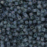 Miyuki square - cubes 1.8mm Beads - Matted Transparent grey ab SB18-152FR